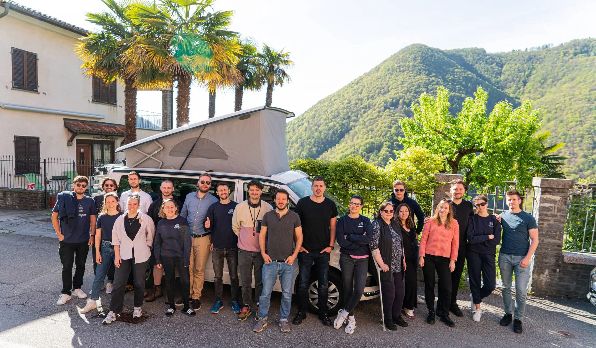 The MyCamper team at team event